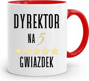 Igazgatónak Piros Igazgató Bögre 5 Csillagos, fényképes nyomattal