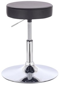 HC1102N Fekete modern műbőr szék krómozott lábbal