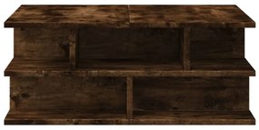 füstös tölgy színű szerelt fa dohányzóasztal 70x70x29 cm