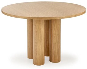 Asztal Houston 1404Tölgy, 77cm, Közepes sűrűségű farostlemez, Természetes fa furnér