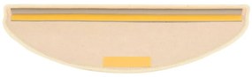 15 db szizál hatású bézs öntapadó lépcsőszőnyeg 65x21x4 cm