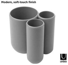 Szürke műanyag fogkefetartó pohár Touch – Umbra