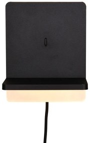 Matt fekete LED dimmelhető fali lámpa Fairfield – Trio