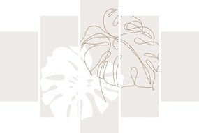 Kép - Line art monstera N⁰2 (150x105 cm)