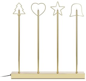 Markslöjd 705254 - Karácsonyi gyertyatartó GINGER 4xE5/0,8W/230/12V réz