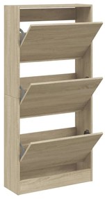 sonoma tölgy színű szerelt fa cipőszekrény 60 x 21 x 125,5 cm