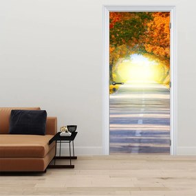 Fotótapéta ajtóra - Fából készült kapu (95x205cm)