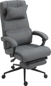 Vinsetto Ergonomikus és Párnázott Irodai Szék Állítható Magassággal, Tanulmányi Szék Karfákkal, Fejtámlával, Lábpihenővel és 5 Kerekekkel, 66x69x115-1