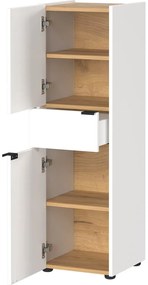 Fehér magas fürdőszoba szekrény 34x111 cm Forano – Germania