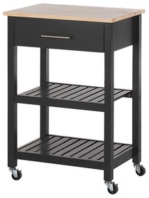 Divatos Fekete Zsúrkocsi HIUMA Beliani