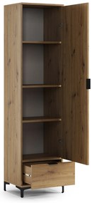 Mazzoni LANA SZ-50 szekrény Artisan Tölgy - 1 AJTÓS FIÓKOS RUHÁSSZEKRÉNY