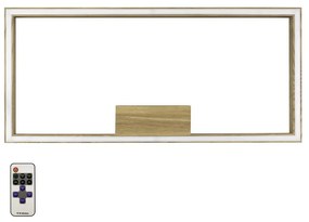 Spot-Light 91401174 - Dimmelhető LED lámpatest RAMME LED/34W/230V + távirányító matt tölgy