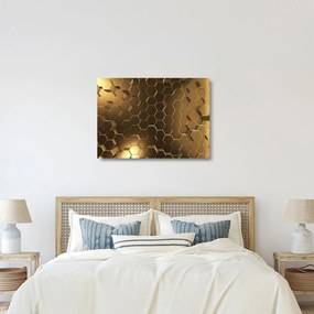 Kép - arany hatszög (üvegen) (70x50 cm)
