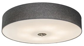 Rusztikus mennyezeti lámpa szürke 70 cm - Drum Jute