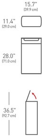 Rozsdamentes acél szemetes 40 l - simplehuman