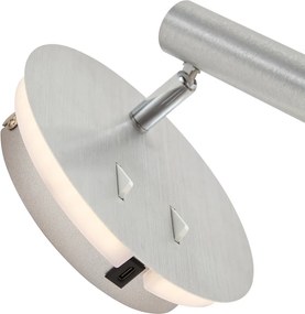 Modern acél fali lámpa beépített LED-del és USB-C-vel - Croft