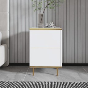 Éjjeliszekrény Imaj - White, Gold