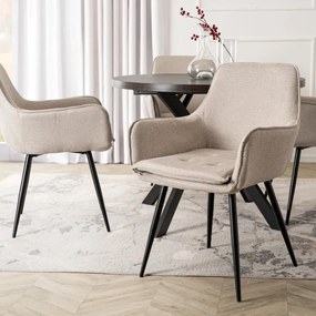 EDRICK krém színű szövet étkezőszék