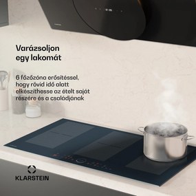 Klarstein Delicatessa 90 Full Flex beépített indukciós főzőlap, 7500 W, Flexi zóna, Booster, Indukció