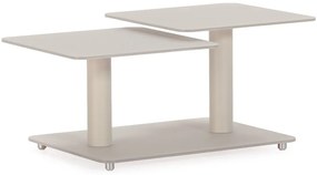 Krémszínű üveg dohányzóasztal 54x115 cm Elvi – Marckeric