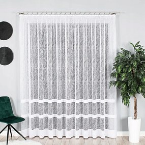 Függöny méterre, fehér zsakárd, 250cm