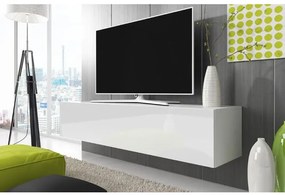 LODI asztal TV alá - 160 cm széles, fehér