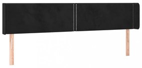 fekete bársony LED-es fejtámla 163 x 16 x 78/88 cm