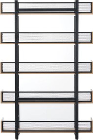 5 polcos polcállvány, tölgy/fekete, KILIS NEW TYP 2