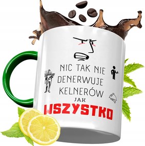 Zöld Bögre Pincérnek Pincérnőnek Ajándék fényképes nyomattal