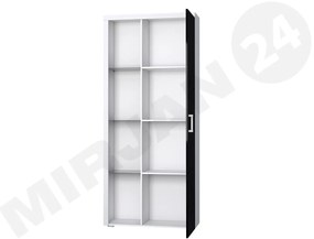 Polcos szekrény Magnolia MA2 (fehér + fényes fekete) (kék LED világítás). 1058278