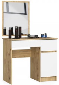 Fésülködőasztal P-2/SL 500x600 jobb - kézműves tölgy/fehér