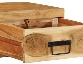 tömör akácfa falra szerelhető TV-szekrény 80x30x19 cm