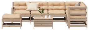 vidaXL 8 részes tömör fenyőfa kerti ülőgarnitúra párnákkal