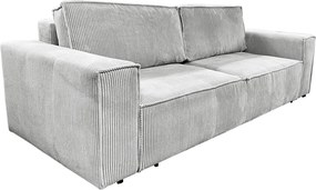 Kihúzható heverő, világosszürke, HARPERA BIG SOFA