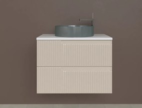 Piramida EURIDIKA fali fürdőszobabútor - mosdópult mosdó nélkül -2 fiókos - PINO BÉZS - 75 x 48 x 53 cm