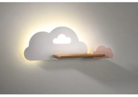 LED gyerekszoba fali lámpa polccal CLOUD LED/5W/230V fehér/rózsaszín