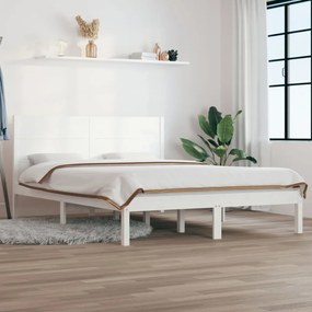 fehér tömör fenyőfa ágy matrac nélkül 140x190 cm