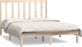 vidaXL tömör fenyőfa ágy matrac nélkül 140 x 190 cm