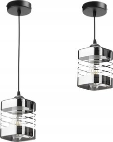 Mennyezeti Függőlámpa Modern Krómozott Üveg Lámpabúra E27