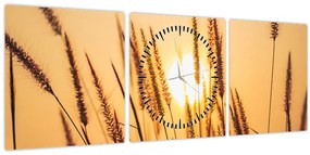 Kép - Füvek a napon (órával) (90x30 cm)