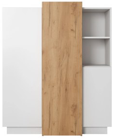 Szekrény Three 3D (arany craft tölgy + fehér). 1071392