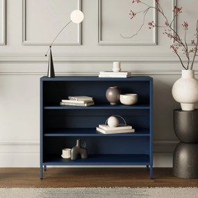 Alacsony polcos szekrény LUCA , 1000 x 900 x 350 mm, Modern: sötétkék