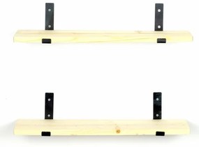 KÉSZLET 2x Fali polc 16x60 cm fenyő