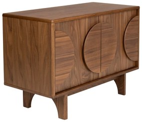 Barna alacsony komód diófa dekorral 82x58 cm Groove – Zuiver