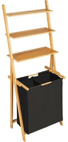 Wenko Létrapolos polc Ecori szennyestartóval, 152 x 35 x 57 cm