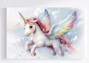 Vászonkép Canvas Ég Csillag Unikornis Fantázia Mese Fekete 60x40