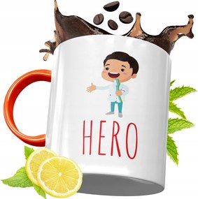 Narancssárga Bögre Fogorvosnak Ajándék fényképes nyomattal