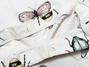 Pamut ágynemű kiságyhoz TINY WINGS fehér Ágyneműhuzat mérete: 45 x 65 cm | 90 x 135 cm