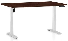 OfficeTech B állítható magasságú asztal, 120 x 80 cm, fehér alap, wenge