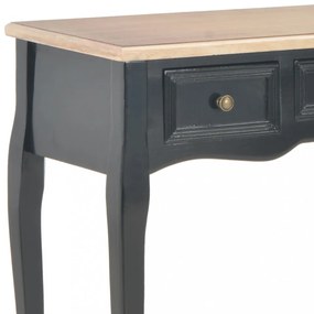 280046 Dressing Console Table with 3 Drawers Black